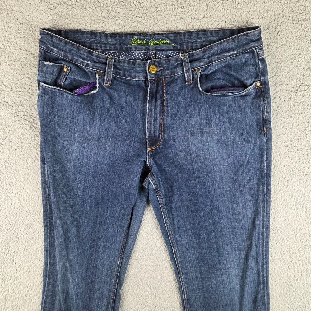 Robert Graham Jeans Mens 38 (37x34) Blue‎ Yates Straight Leg Denim